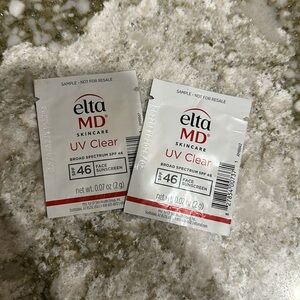 Elta MD UV Clear SPF 46 Face sunscreen sample x2